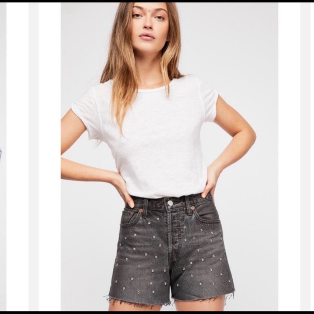 NWT Levi’s Studded Black High Rise Wedgie Jean Shorts